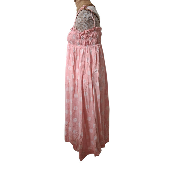 Petal + Pup Pink Polka Dot Sundress Spaghetti Strap with pockets size 8 - Picture 4 of 8